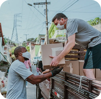 Imagem de cestas orgânicas para doação